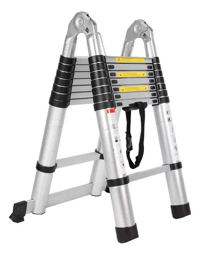 Escada de alumínio dobrável telescópica 5 metros